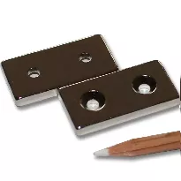 آهنربای نئودیمیوم بلوکی سوراخ دار 40x20x5