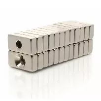 آهنربای نئودیمیوم بلوکی سوراخ دار 20x10x5