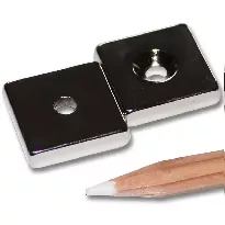 آهنربای نئودیمیوم بلوکی سوراخ دار 20x20x5